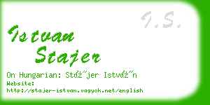 istvan stajer business card